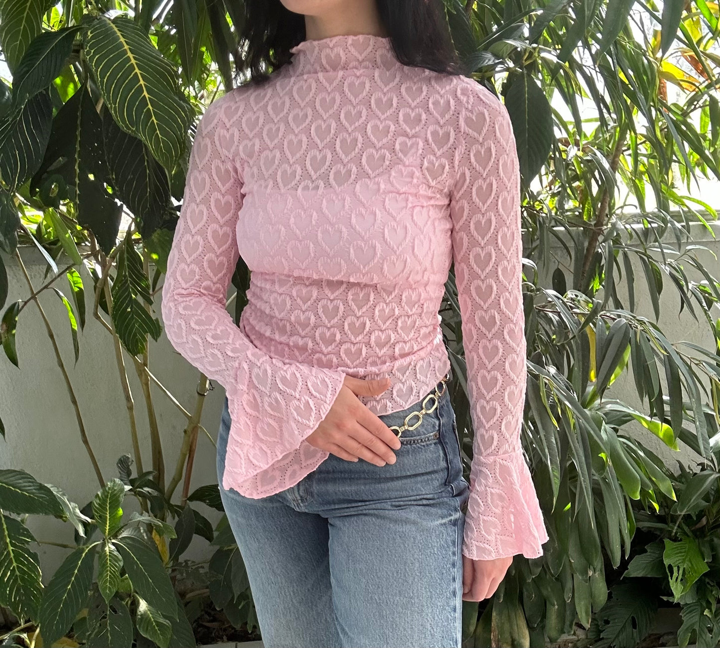 TOP DENTELLE COEUR ROSALIA