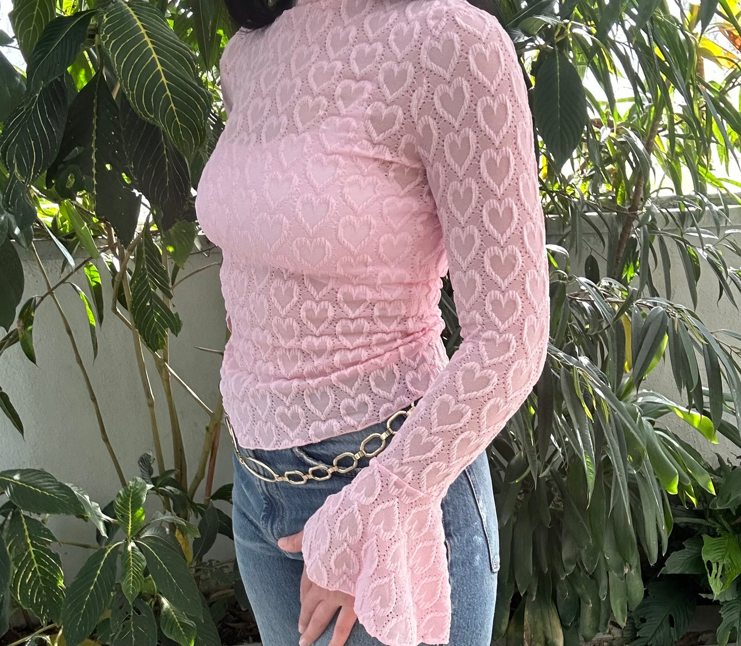 TOP DENTELLE COEUR ROSALIA
