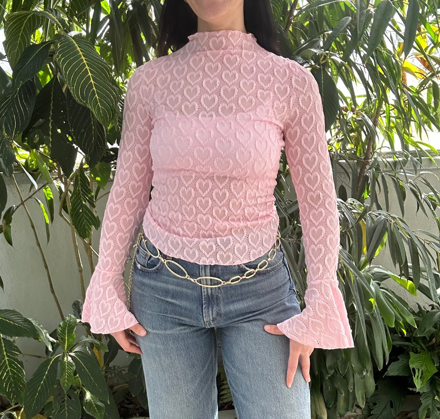 TOP DENTELLE COEUR ROSALIA