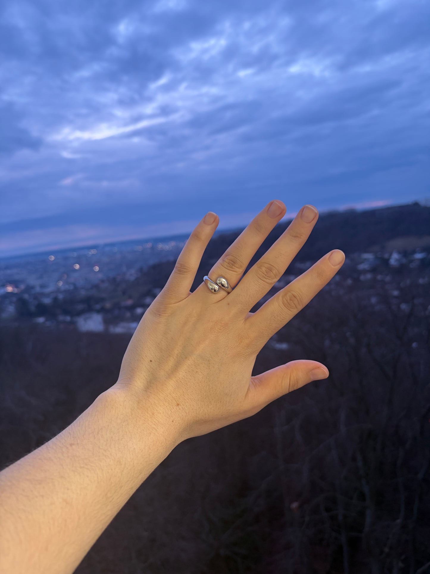 BAGUE DOUBLE ARGENTÉE