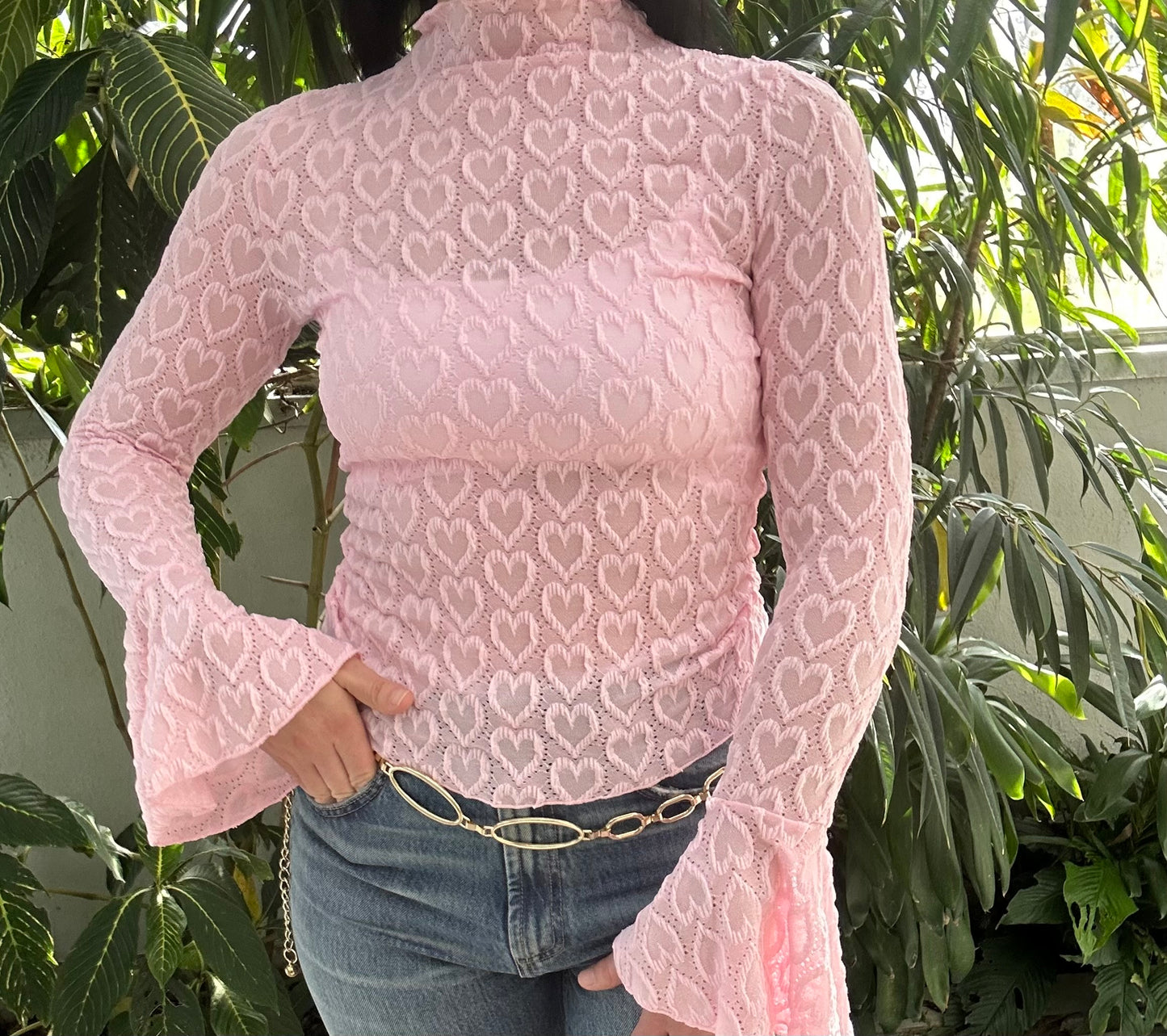 TOP DENTELLE COEUR ROSALIA