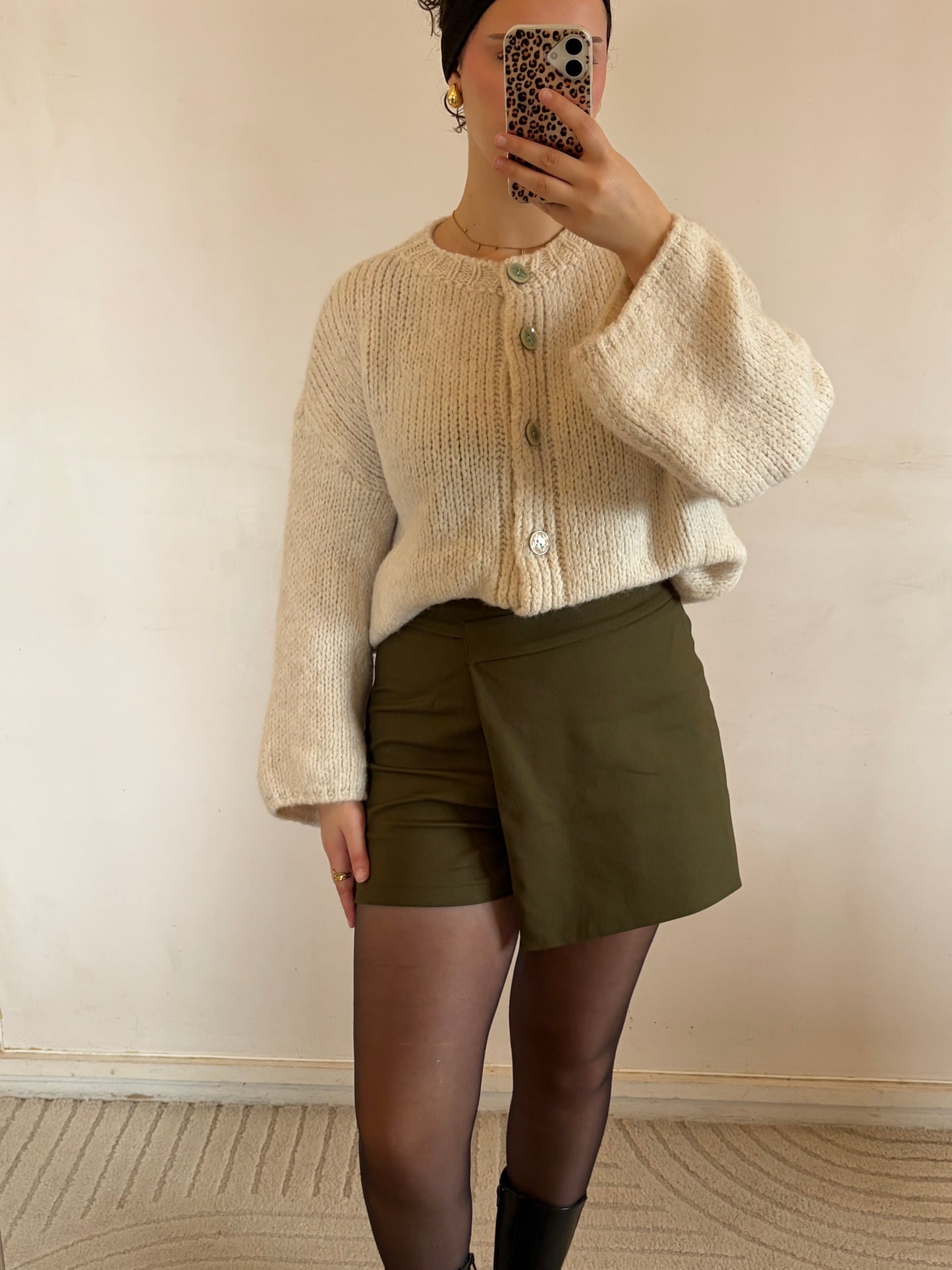 JUPE-SHORT ZULA KAKI