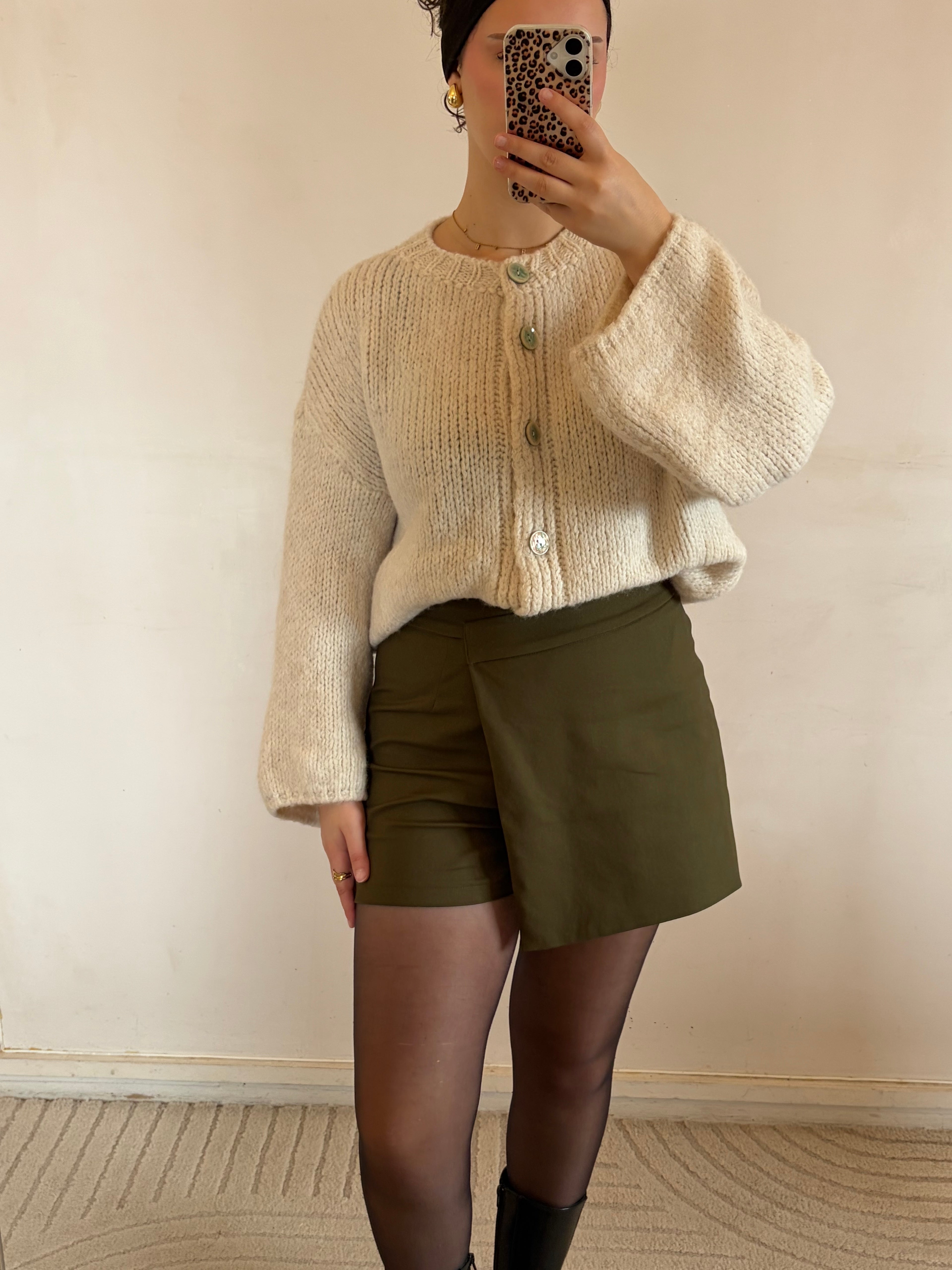 JUPE-SHORT ZULA KAKI