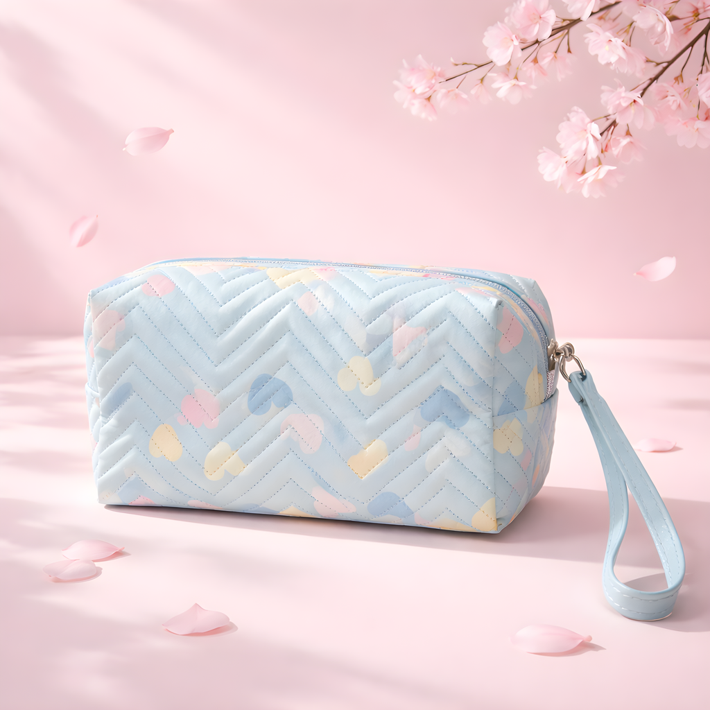 POCHETTE CŒURS BLEU