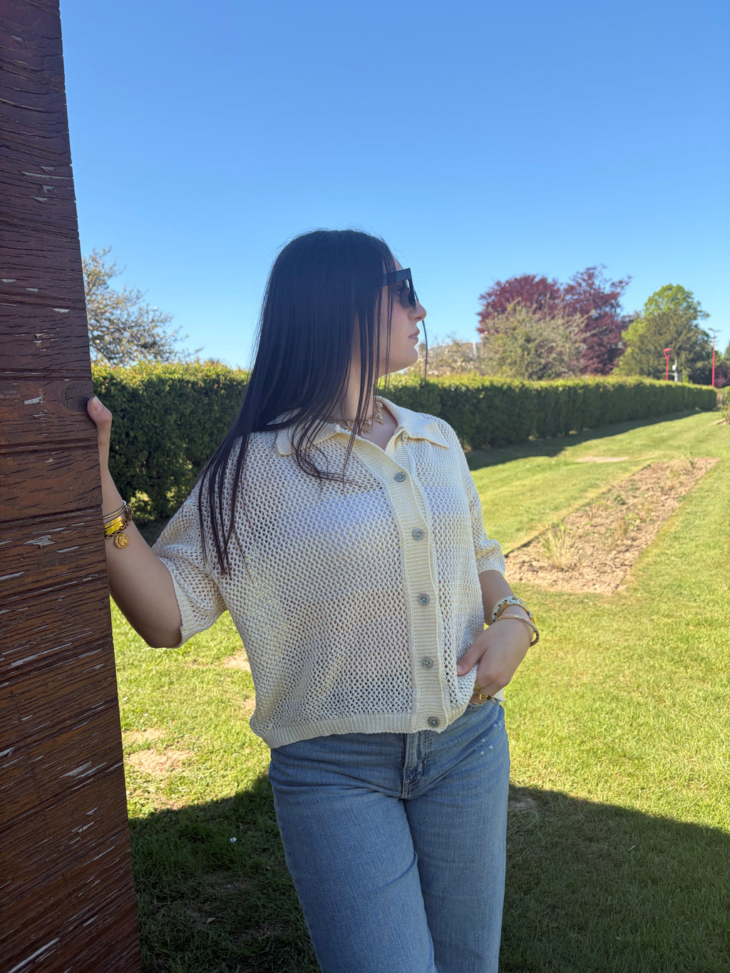 GILET LIOR JAUNE-BLANC
