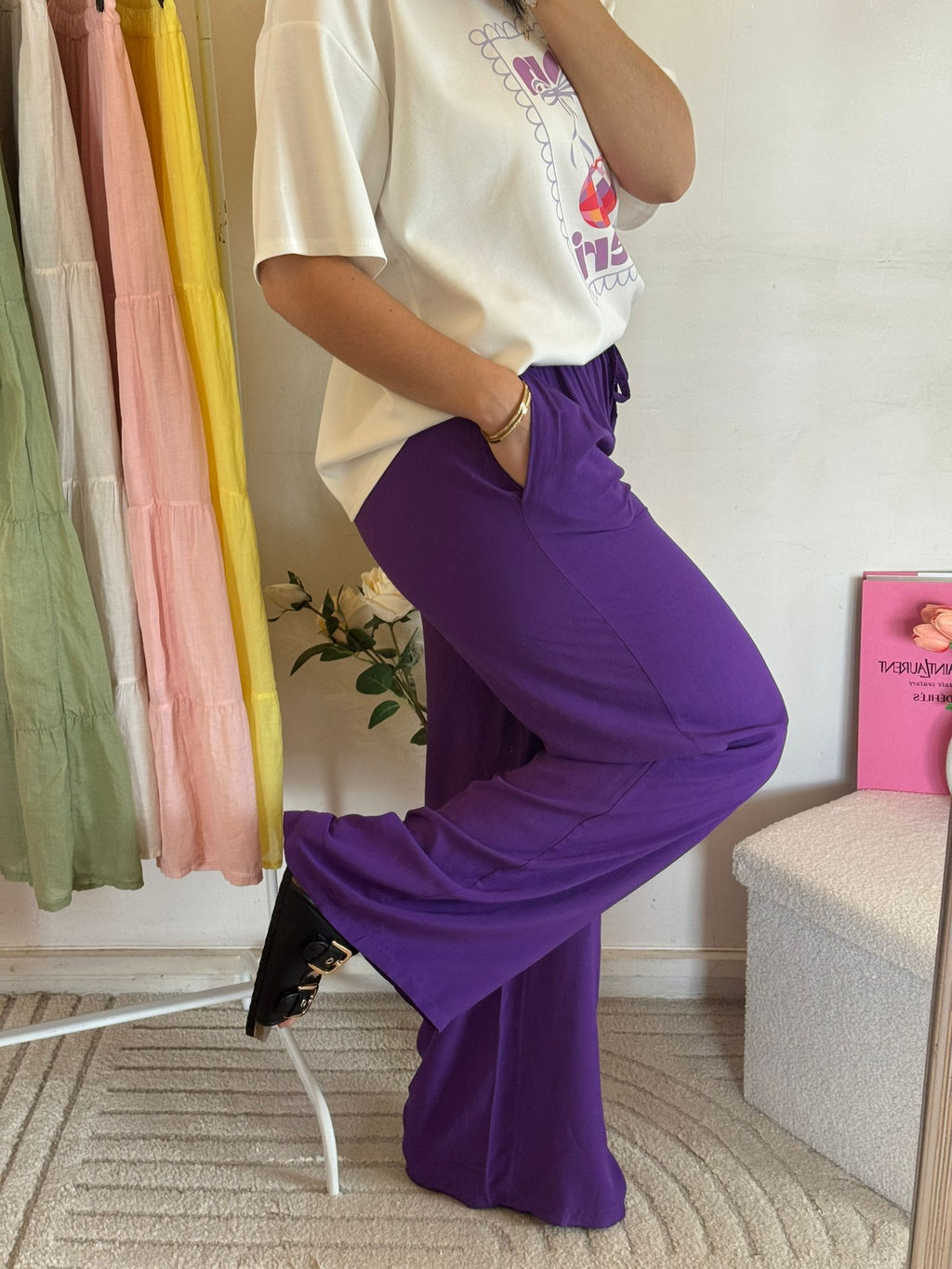 PANTALON CATHELINE VIOLET