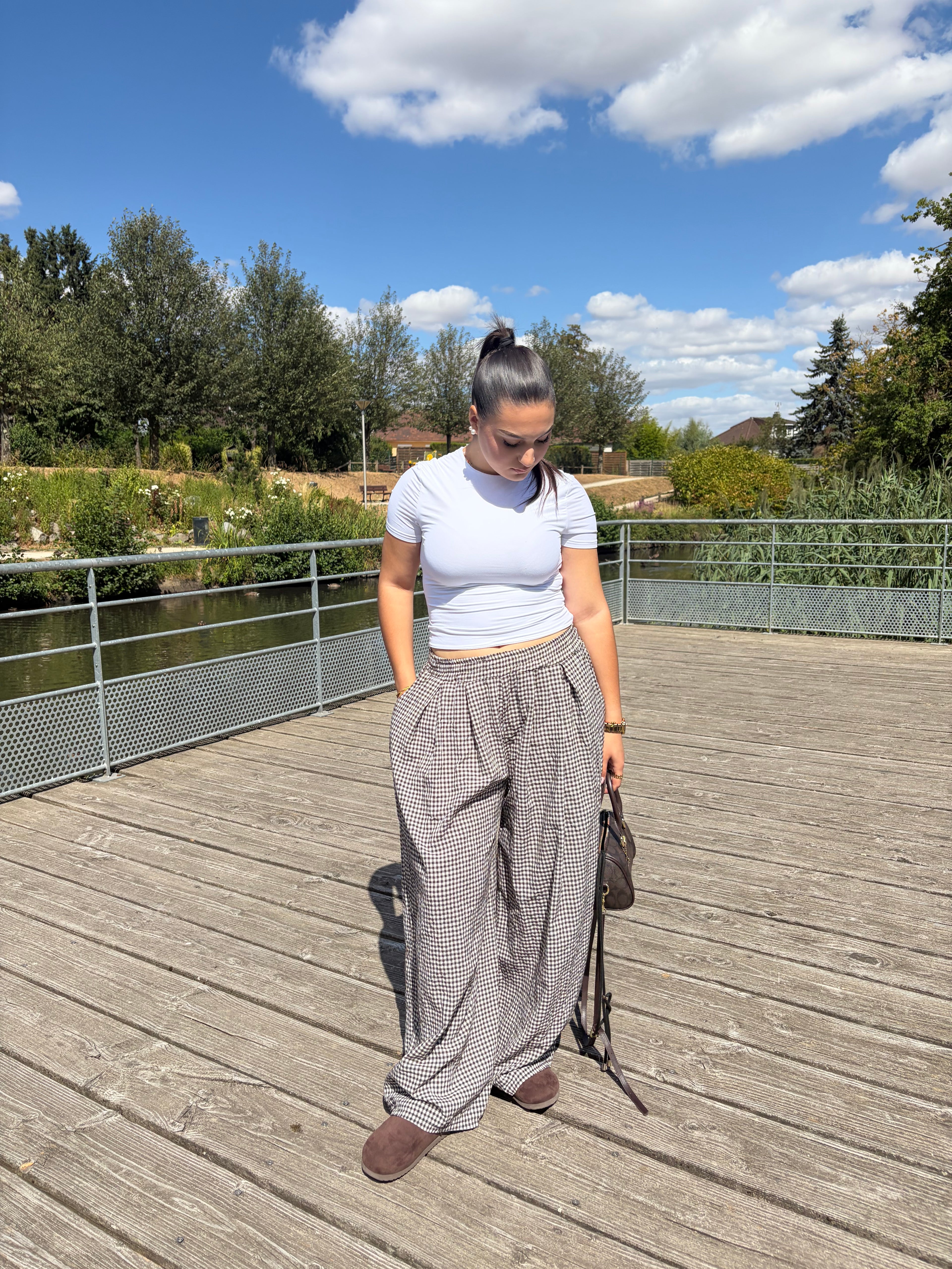 PANTALON VICHY NOIR