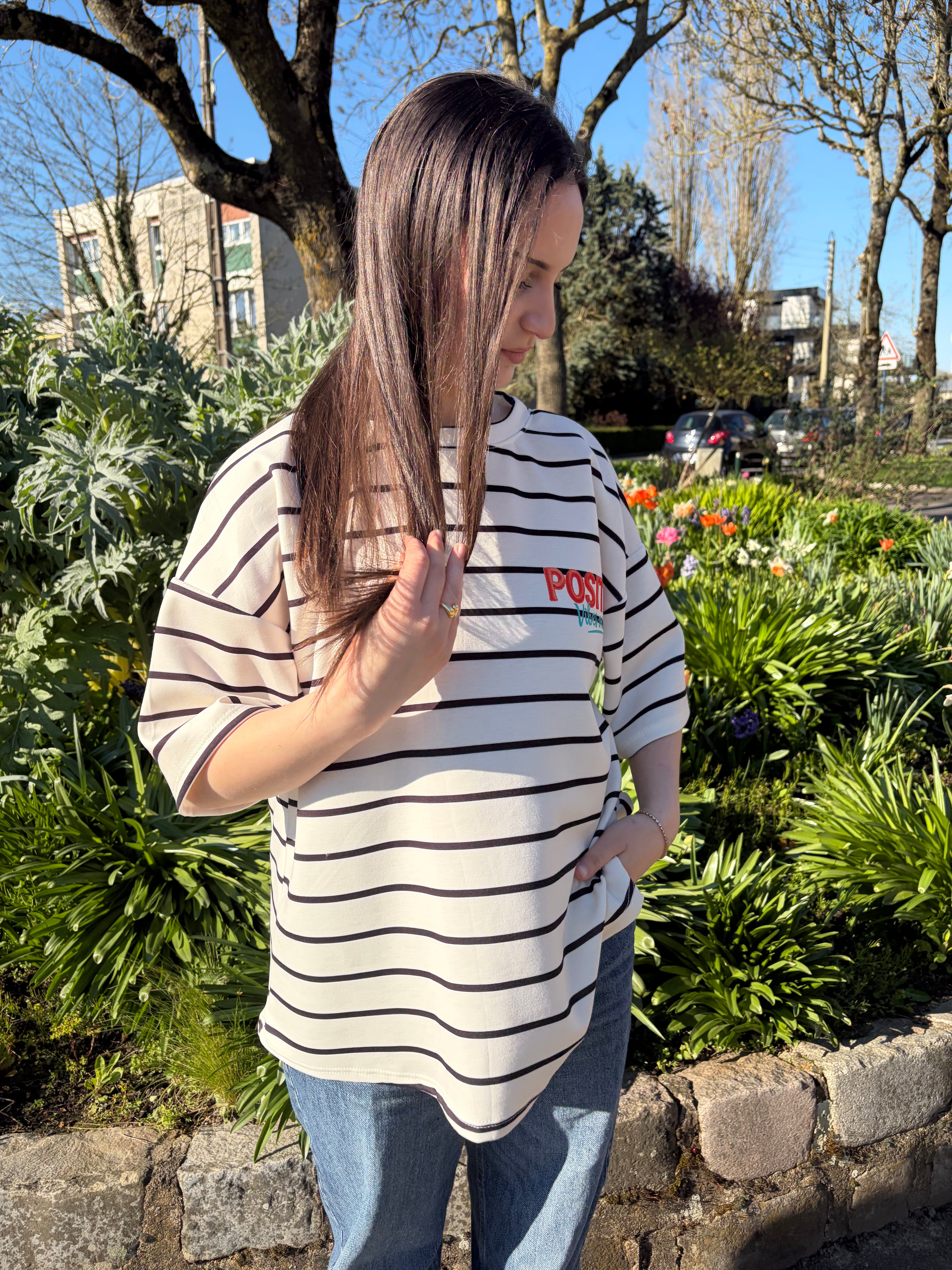 TEE SHIRT GALE BLANC