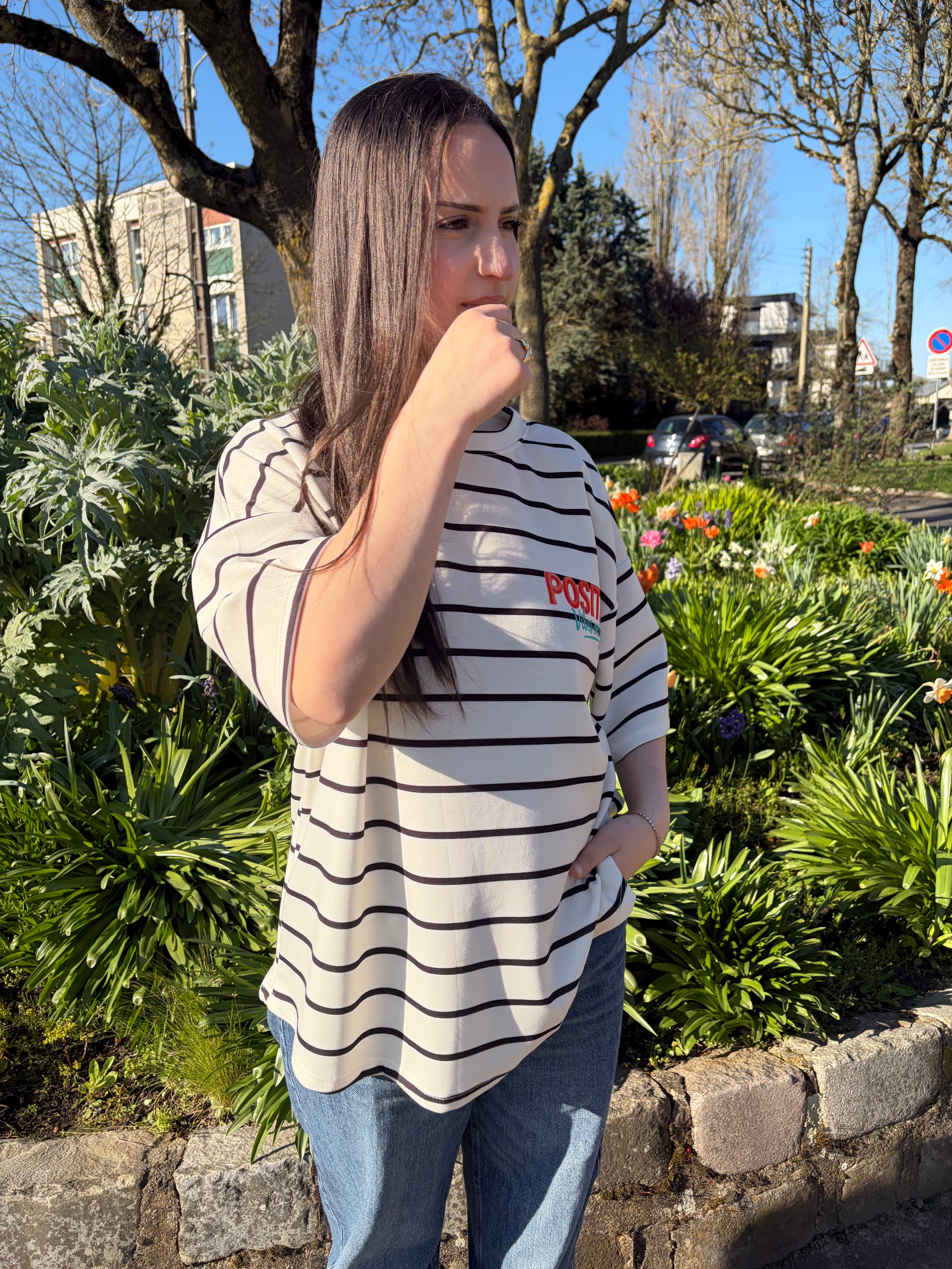 TEE SHIRT GALE BLANC