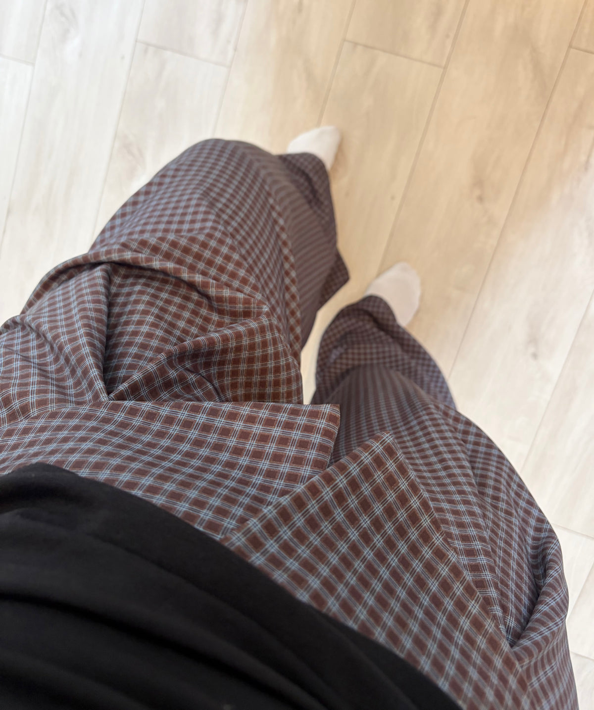 PANTALON SLOAN MARRON-BLEU
