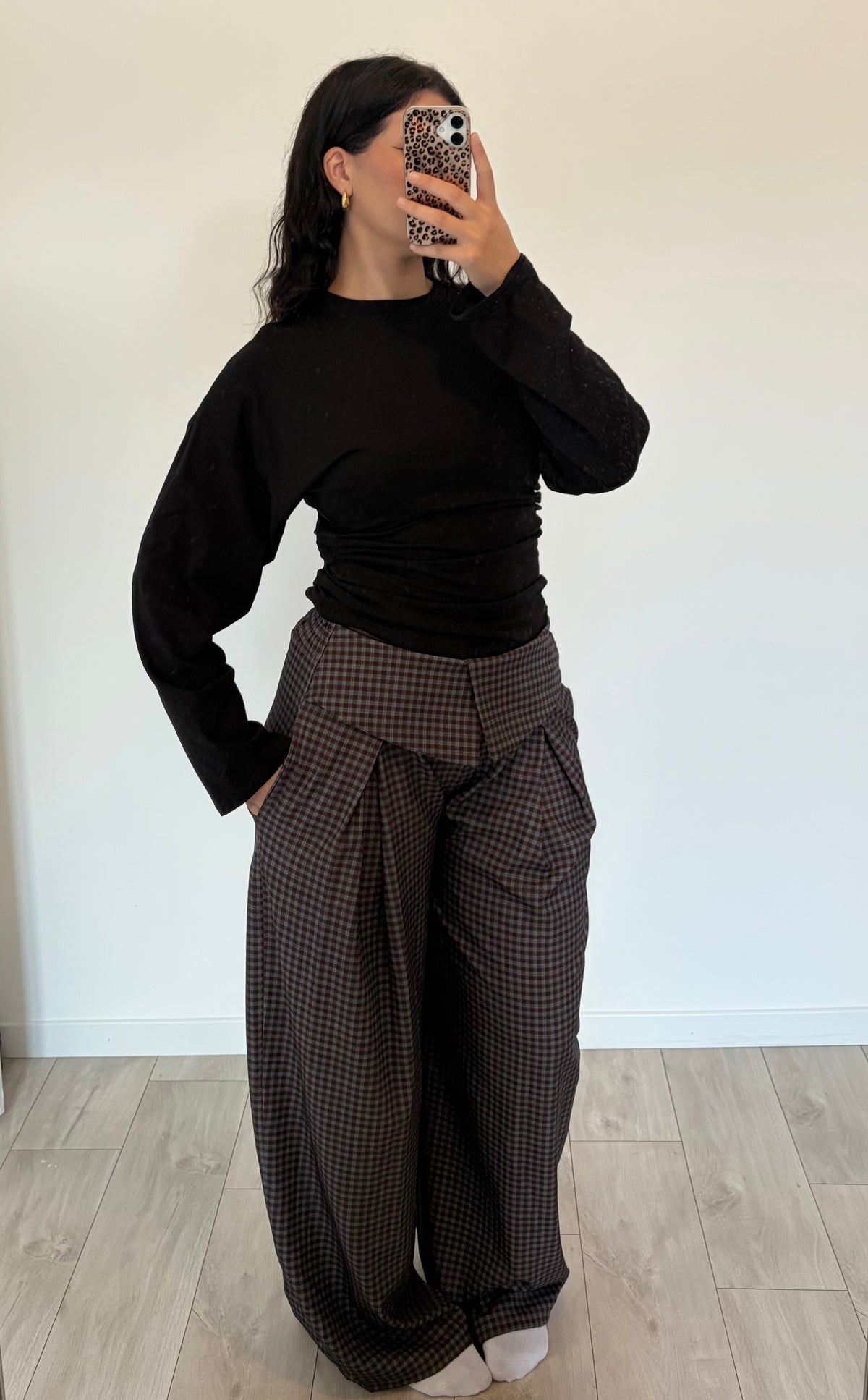 PANTALON SLOAN MARRON-BLEU