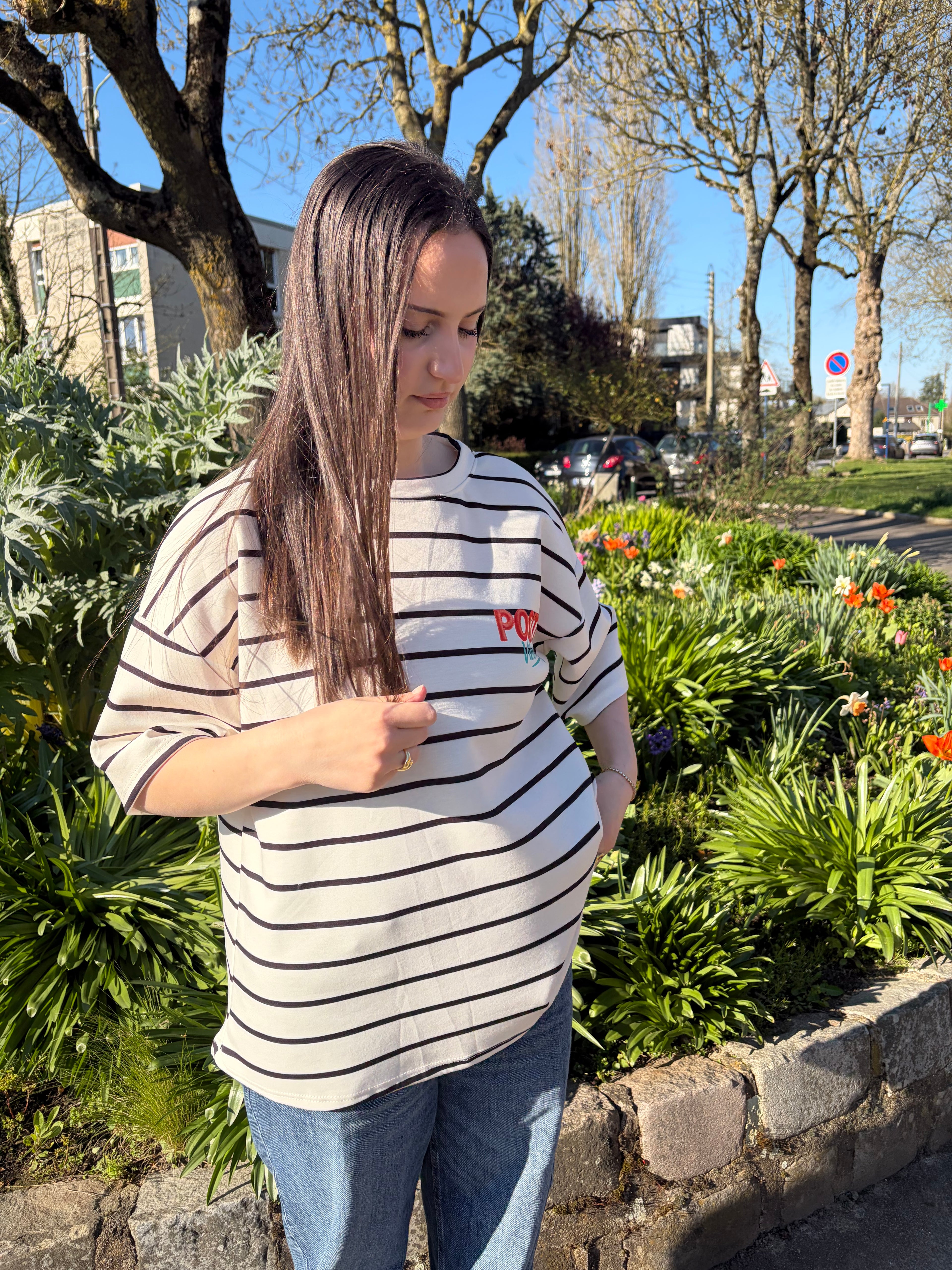 TEE SHIRT GALE BLANC