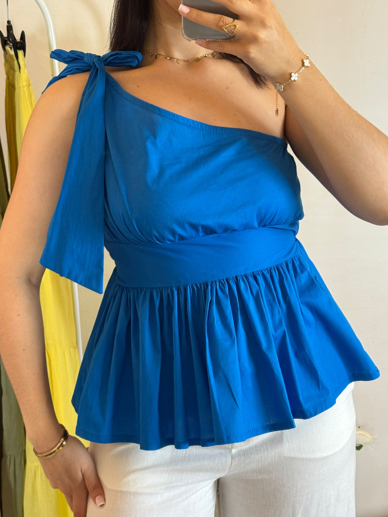 TOP BALI BLEU 100% coton