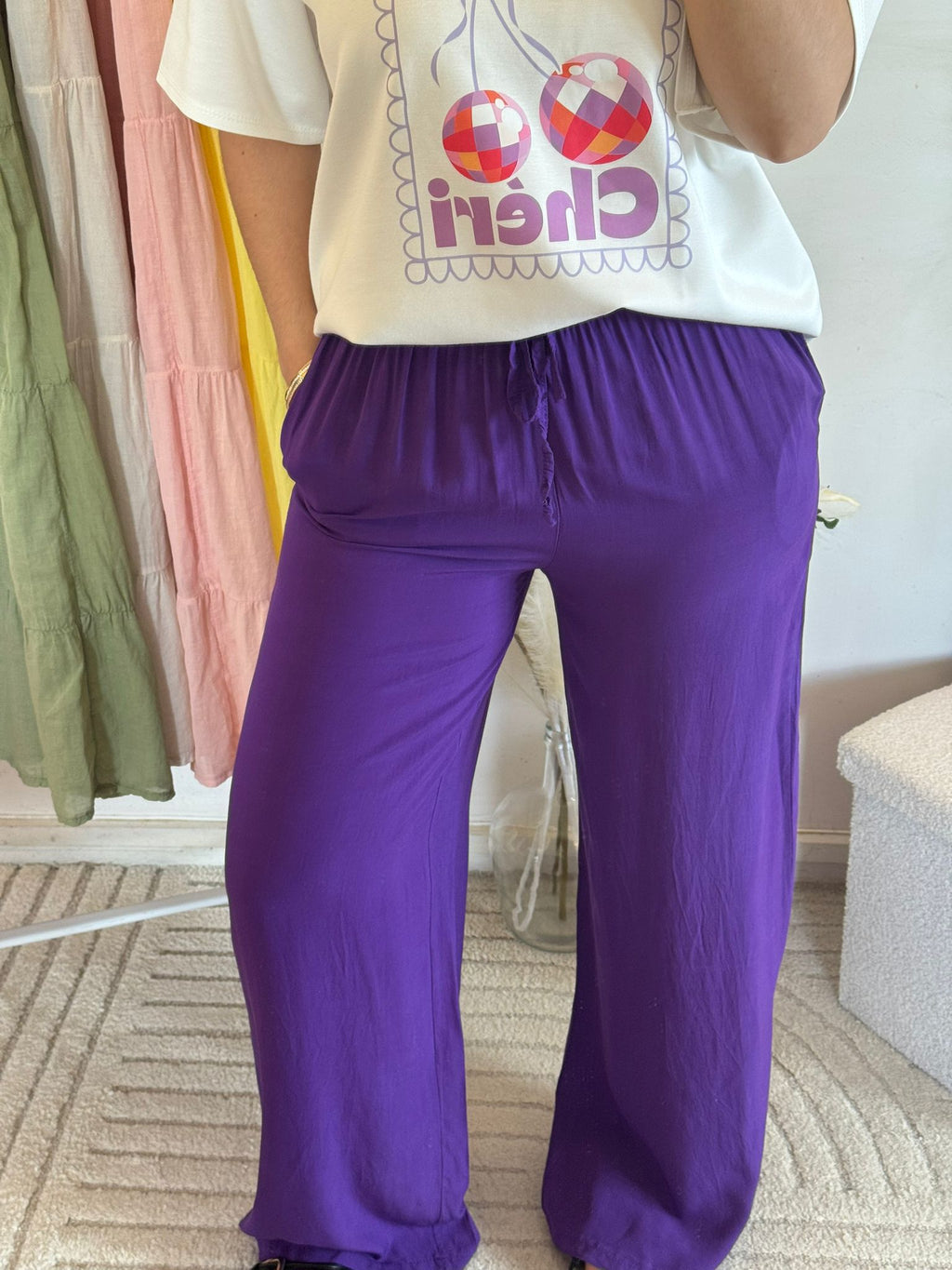 PANTALON CATHELINE VIOLET