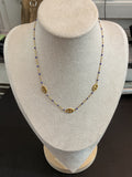 COLLIER GRAIN DE CAFÉ BLEU
