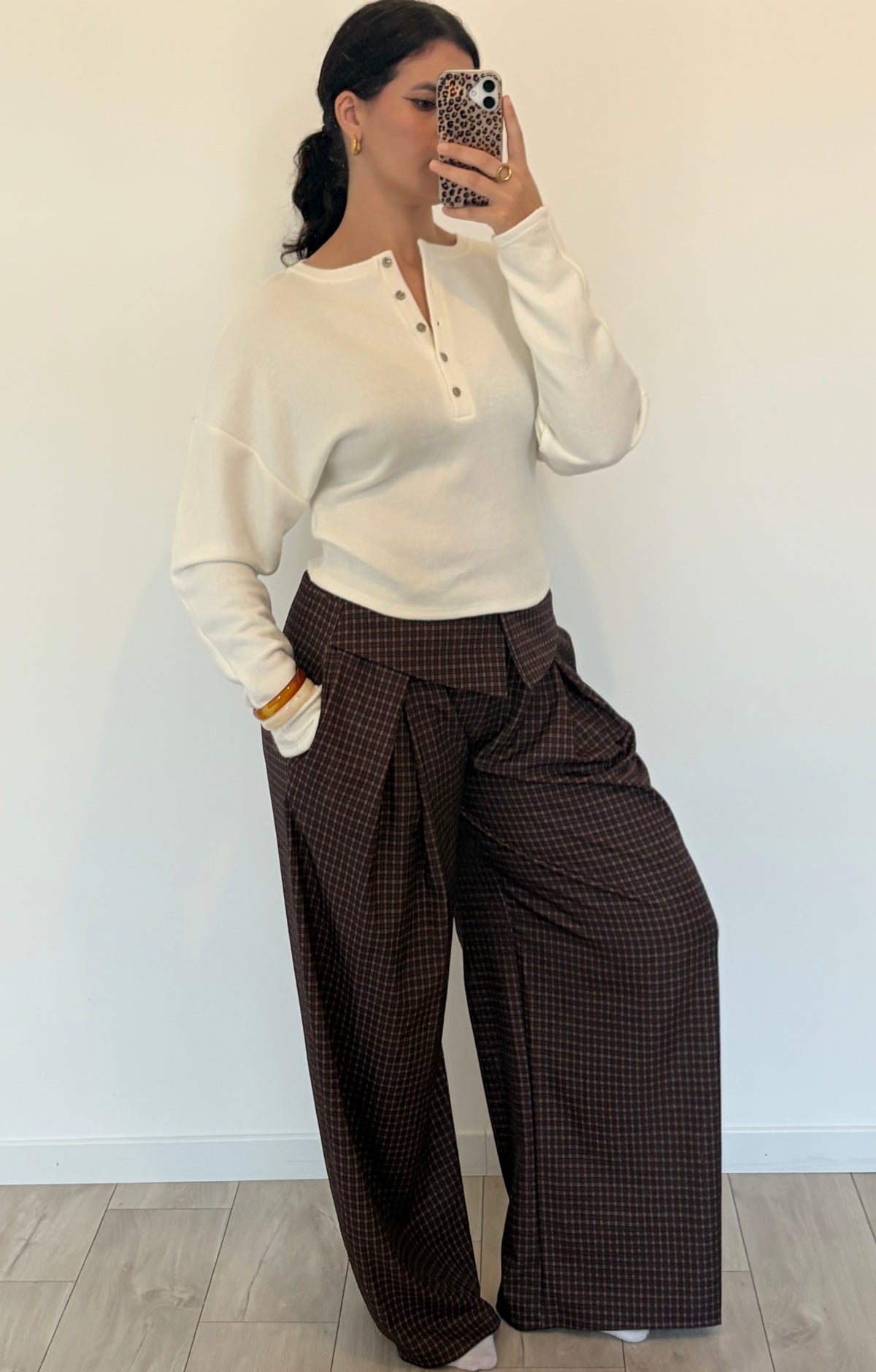 PANTALON SLOAN MARRON-TAUPE