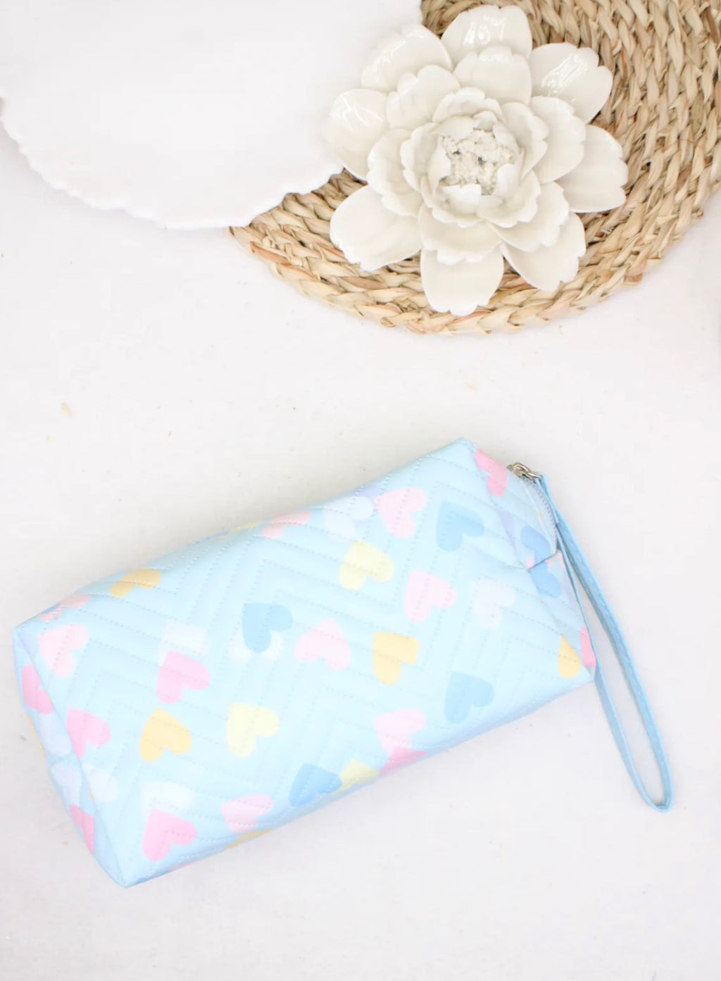 POCHETTE CŒURS BLEU