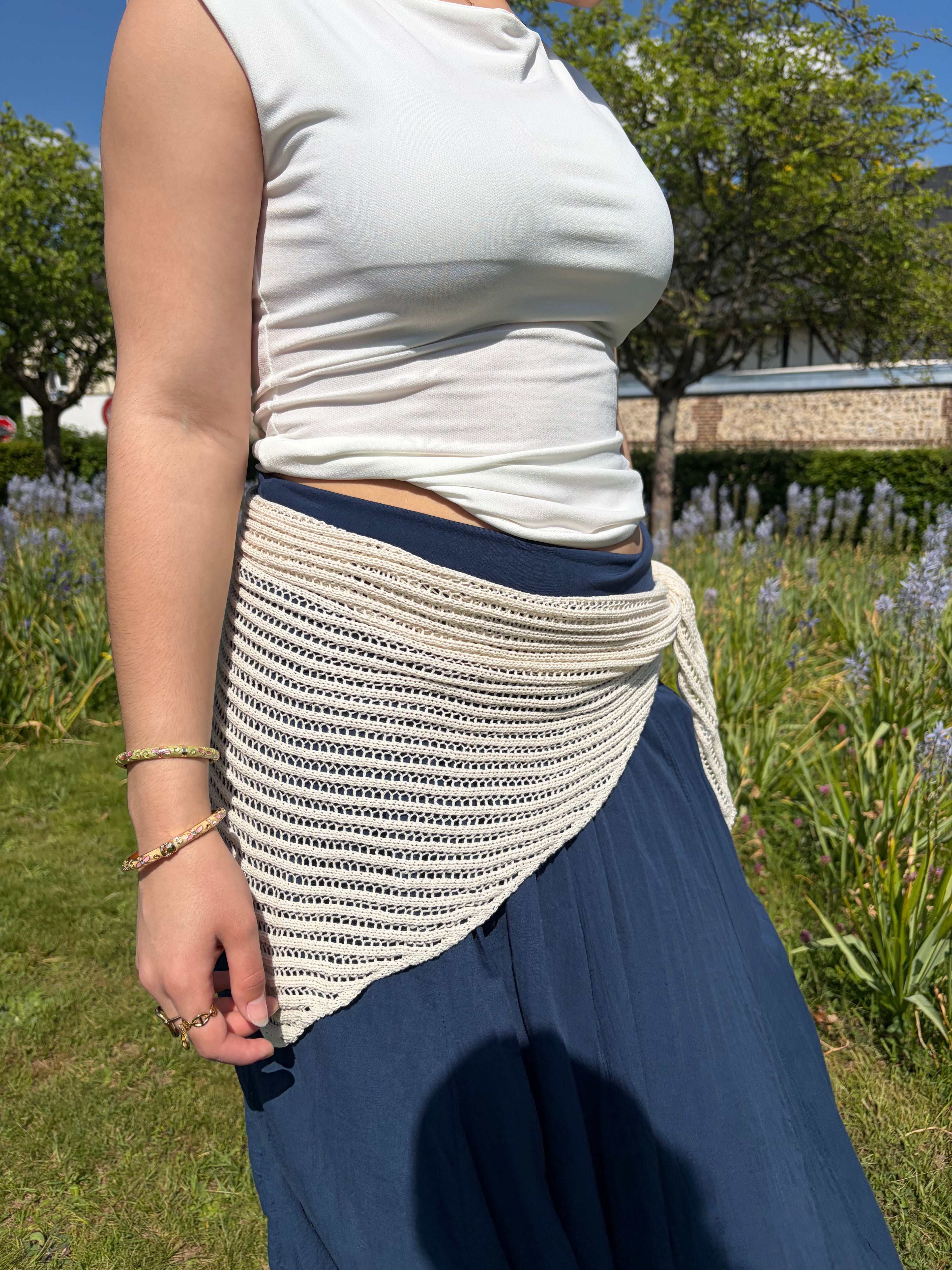 FOULARD AZIEL ÉCRU