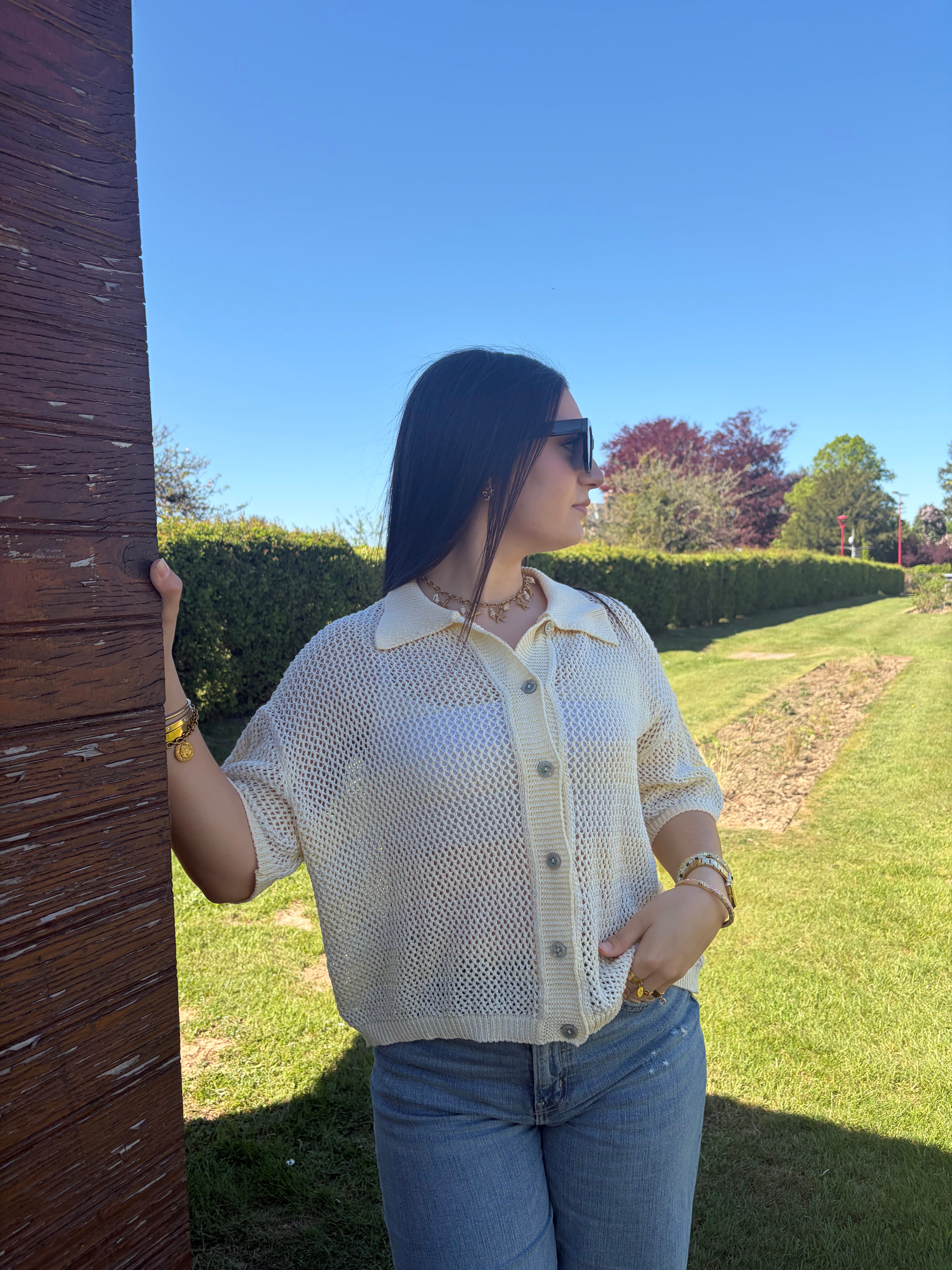 GILET LIOR JAUNE-BLANC