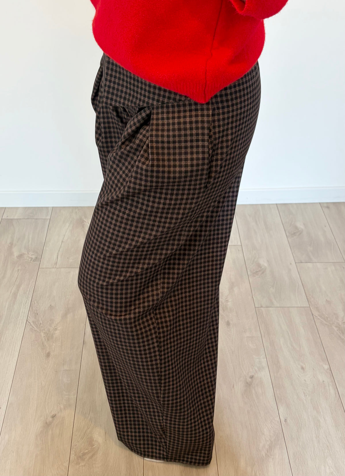 PANTALON SLOAN MARRON-NOIR