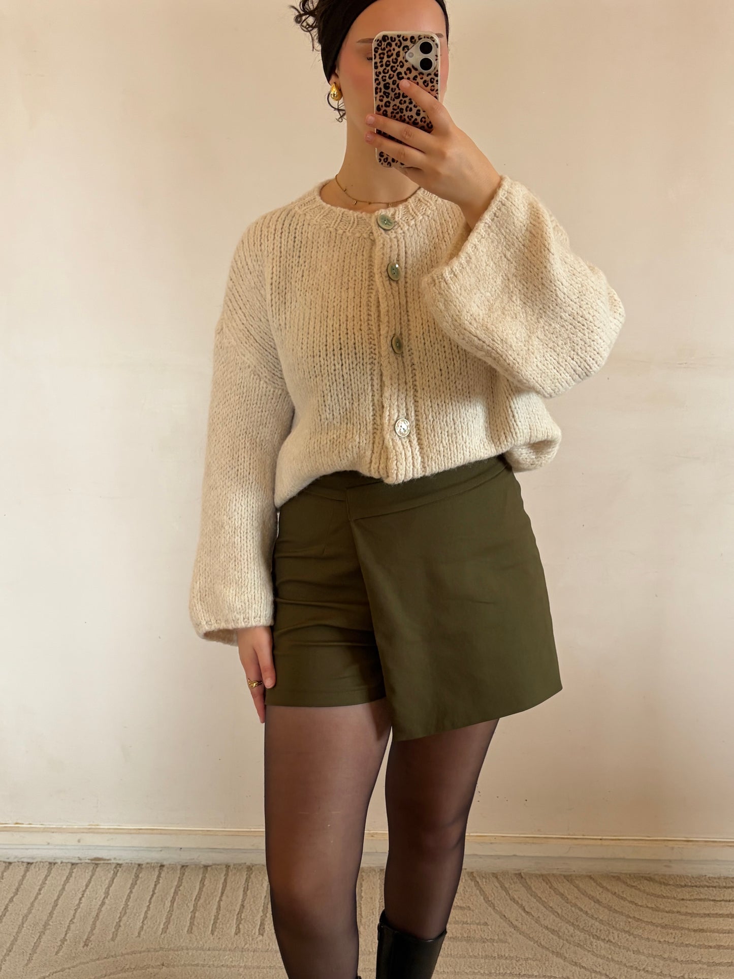 JUPE-SHORT ZULA KAKI