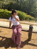 PANTALON VICHY BORDEAUX