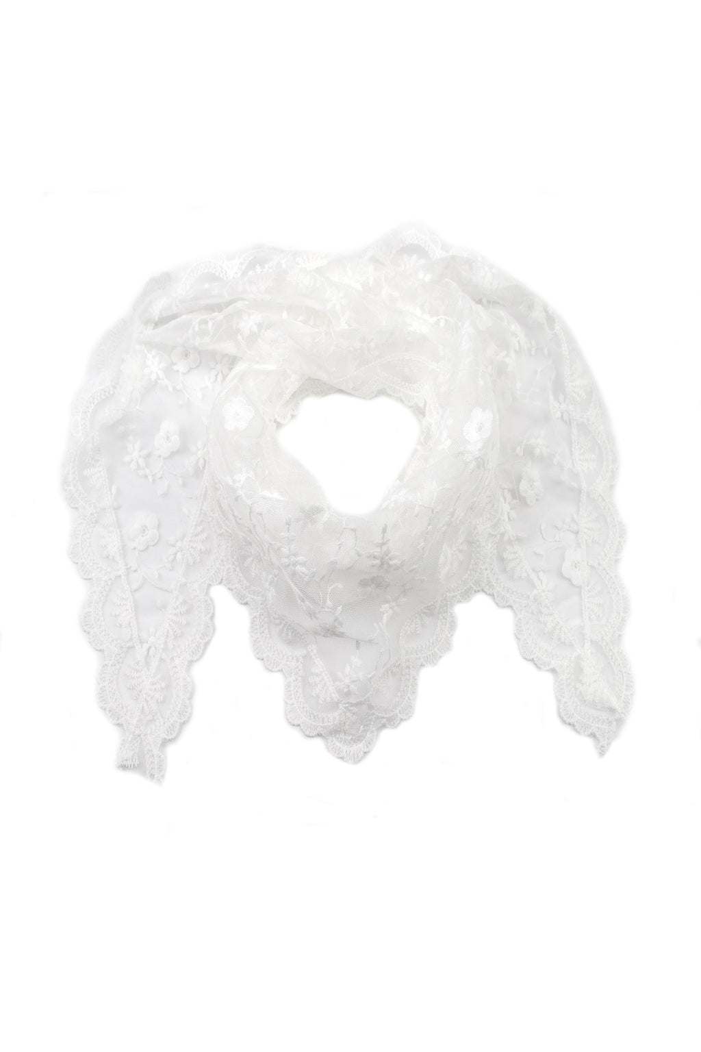 FOULARD DENTELLE BLANC